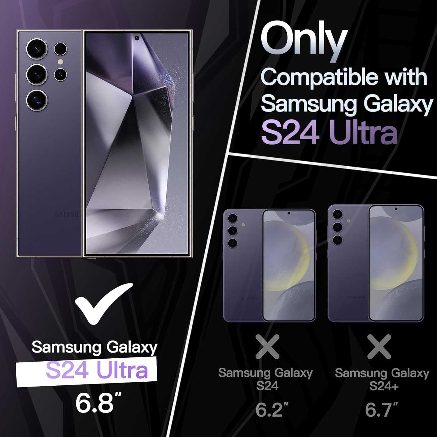 Тънък калъф JETech за Samsung Galaxy S24 Ultra