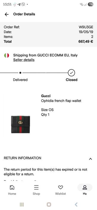 Gucci дамски портфейл