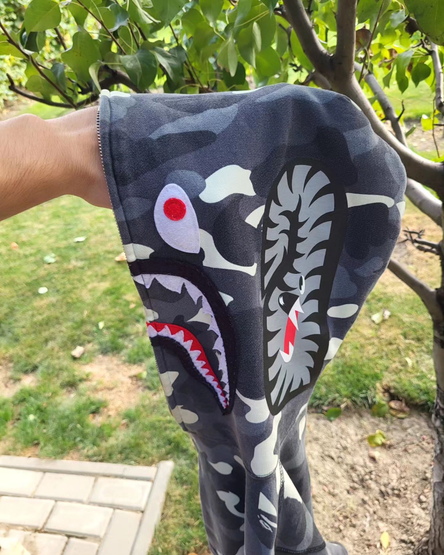 Hanorac Bape full zip camo shark glow in the dark+legit check