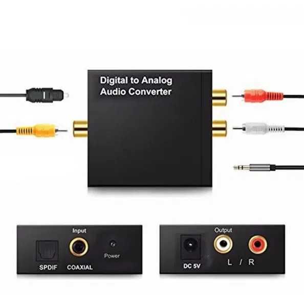 Висококачествен цифрово - аналогов аудио DAC с оптичен вход + Гаранция