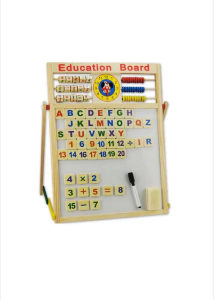 Tabla magnetica educationala cu 2 fete, cu litere cifre magnetice