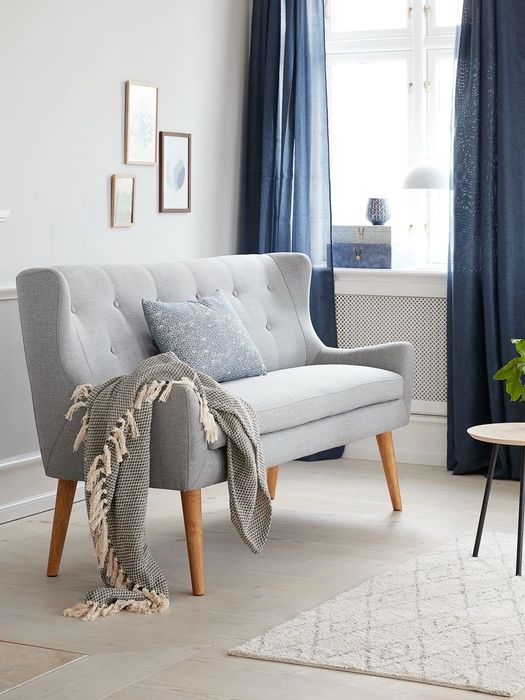 SVELVIK
Диван SVELVIK 2-местен светлосив текстил/натурал