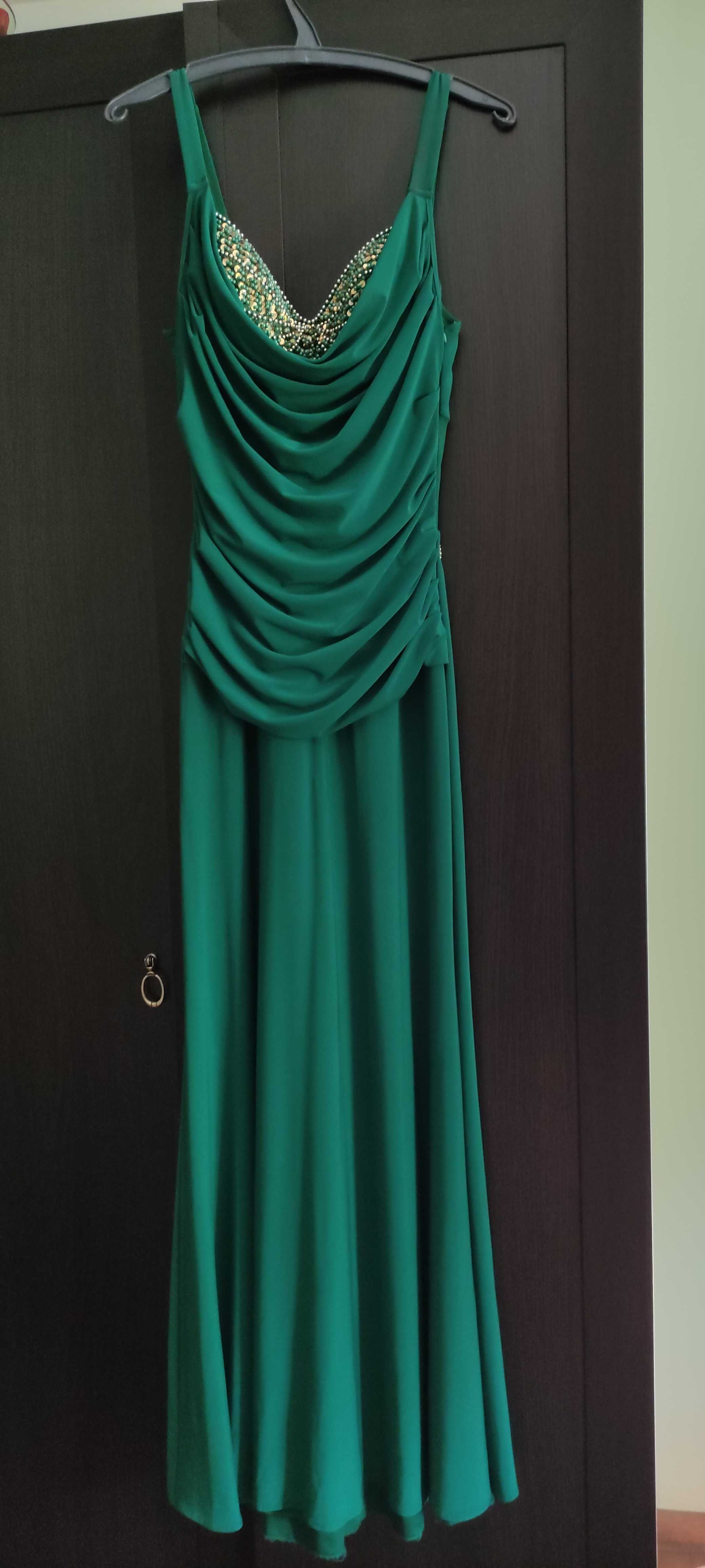 Rochie verde de ocazie model deosebit