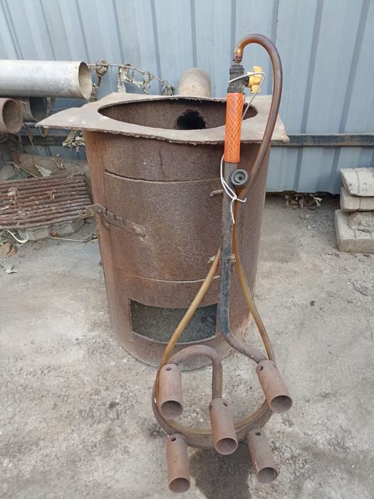 Печ для казана с горелкой