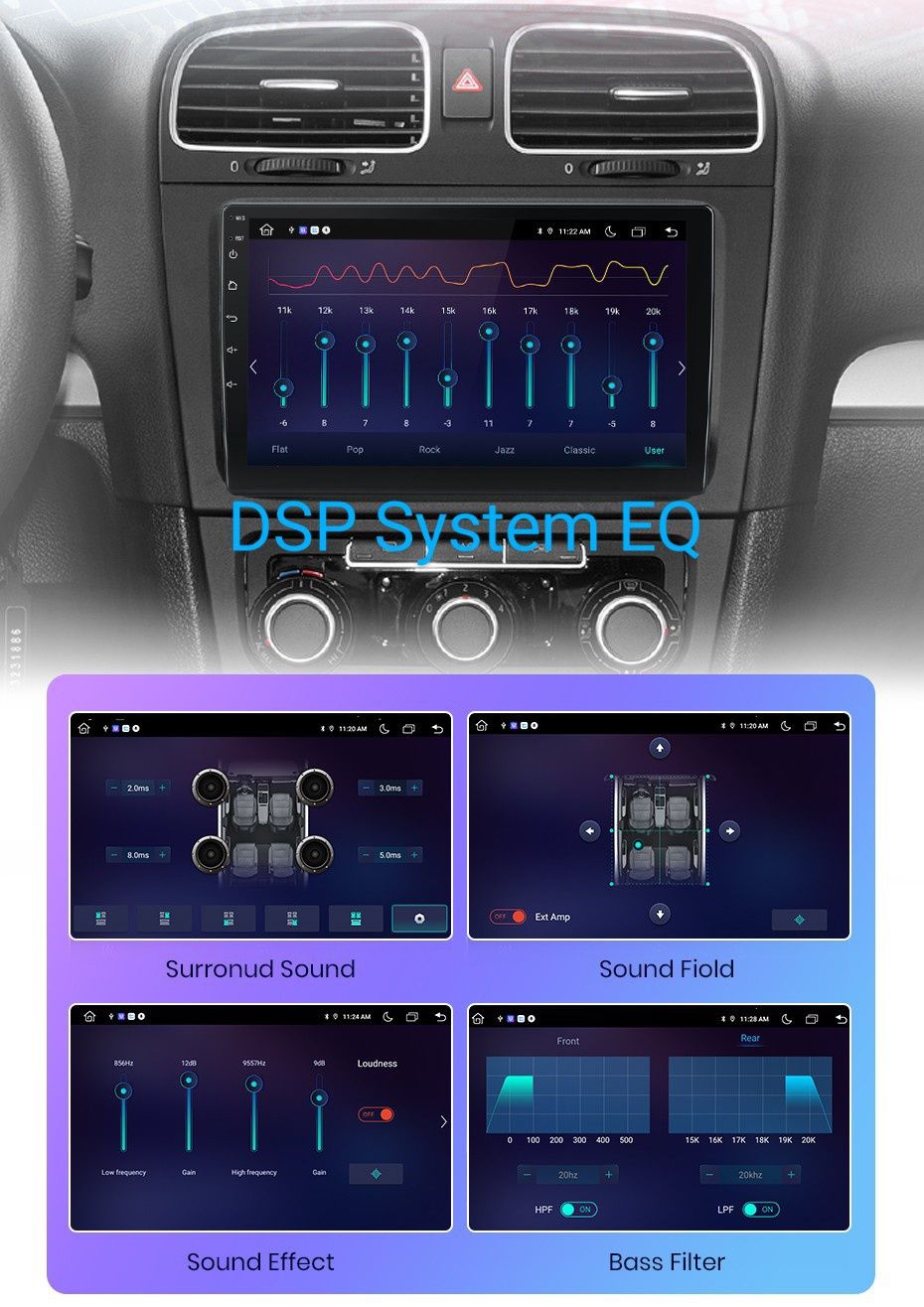 LCD Android player dedicat VW Golf 6 [2008--2016]