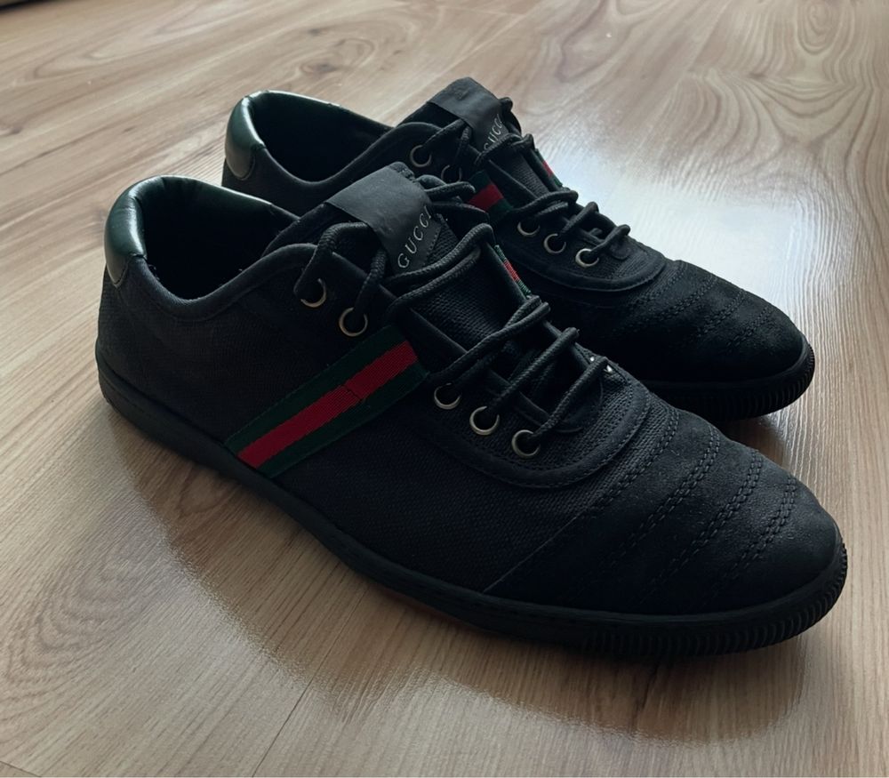 Gucci 77 Black Canvas Sneakers/мъжки кецове/сникърси 43-8,5