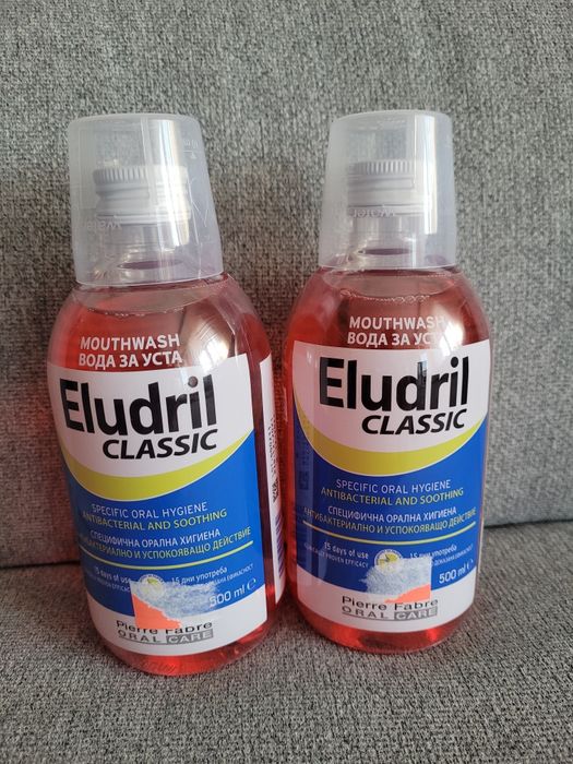 2 броя вода за уста Eludril classic при възпалени венци