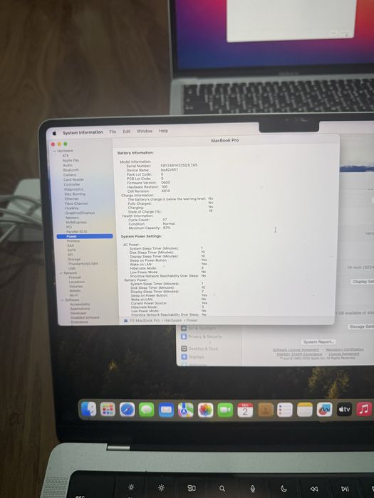 Macbook m1 pro 14 ekran 16GB 512GB