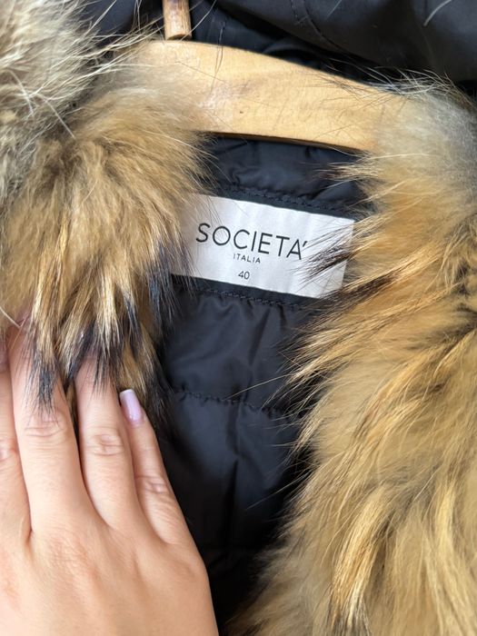 Яке с естествен пух лисица