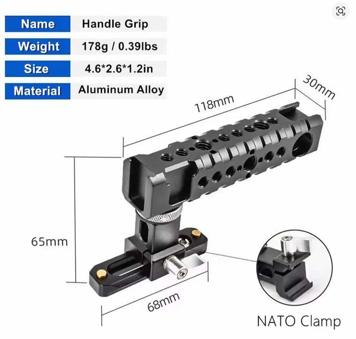 MiniFocus Top Handle Ръкохватка за Camera Rig (Като Нова)