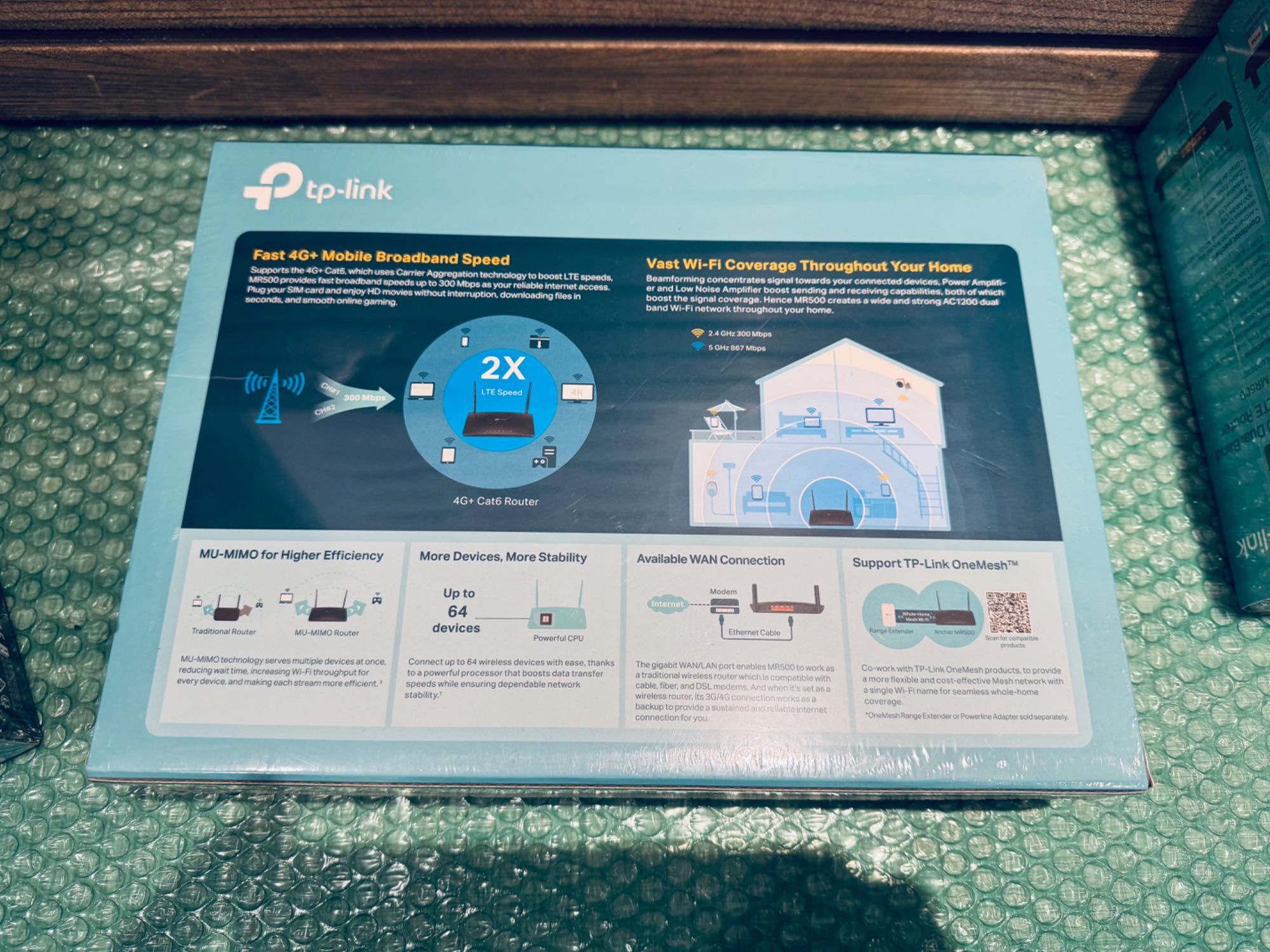 Router Wireless TP-Link Archer MR600 4G+ Cat6 AC1200 Dual Band OneMesh