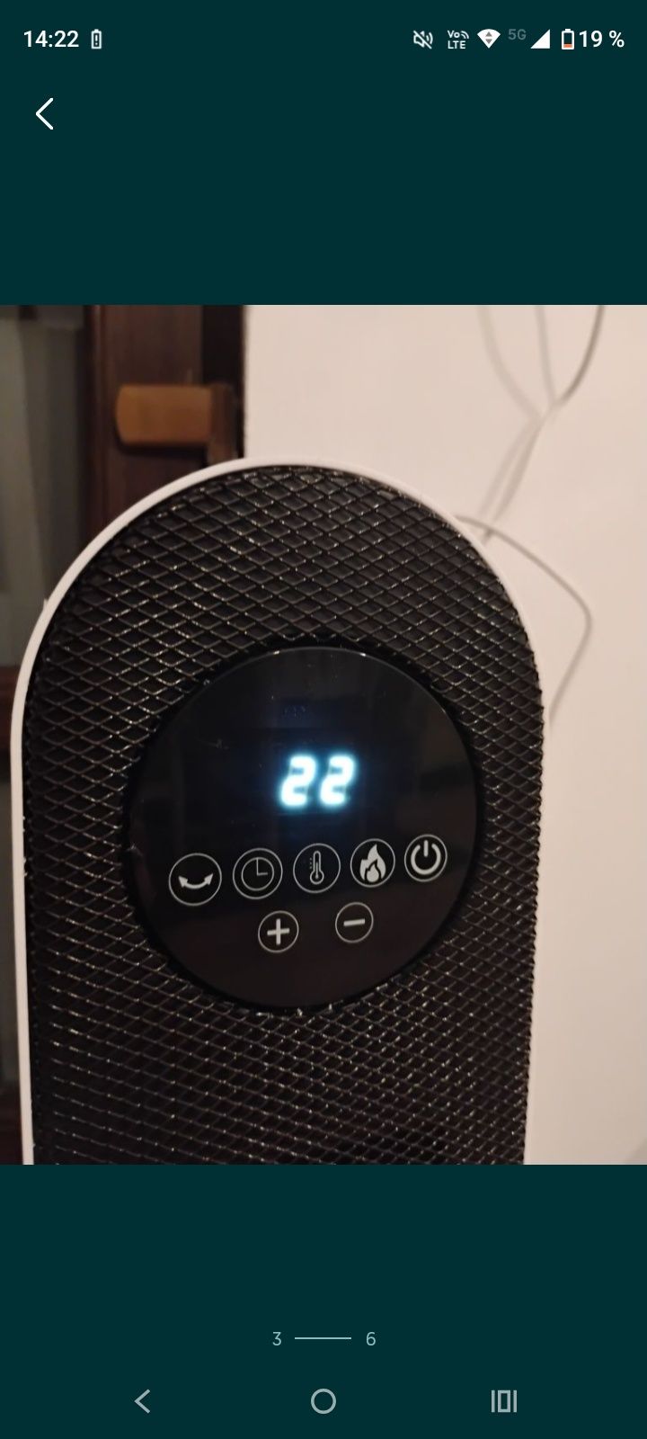 Încălzitor ceramic cu ventilator turn. NOU!