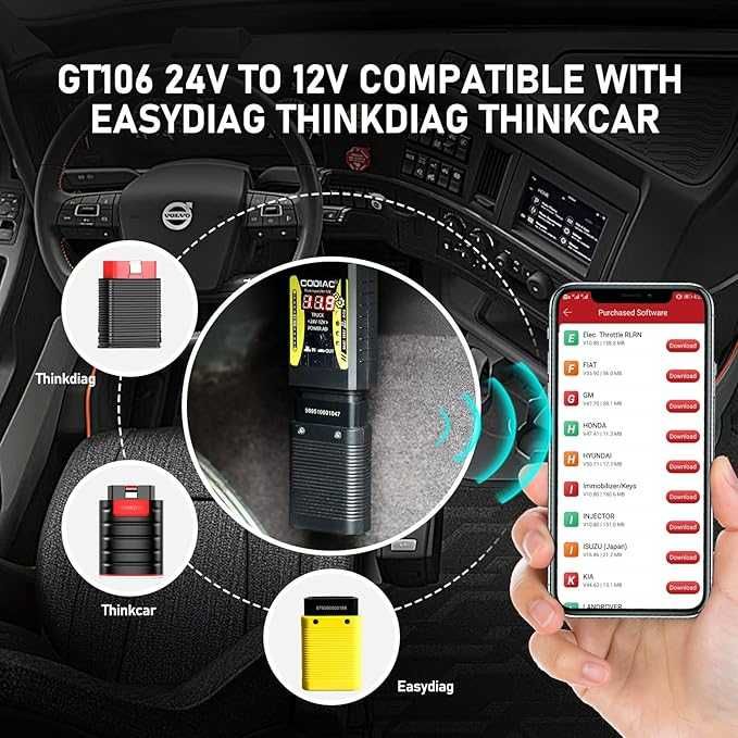 Адаптер 24 към 12 волта за ThinkDiag Launch X431 easydiag ThinkCar