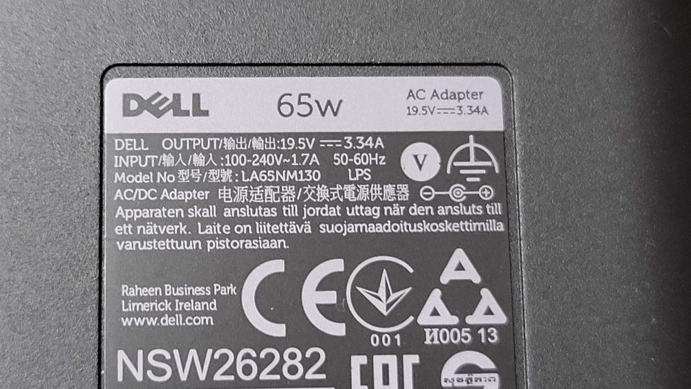 DELL 65W Incarcarcator 19.5V-3.34A fuctional