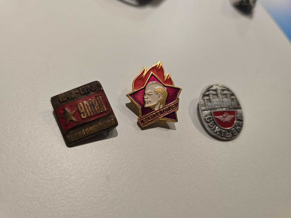 Комплект 3 бр. Колекционерски Значки от СССР
