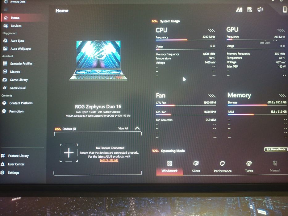 Vând Asus ROG Zephyrus DUO 16