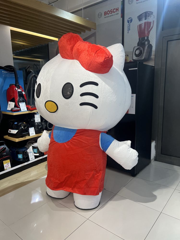 Mascota gonflabila hello kity 2 m cu baterie si incarcator inclusa