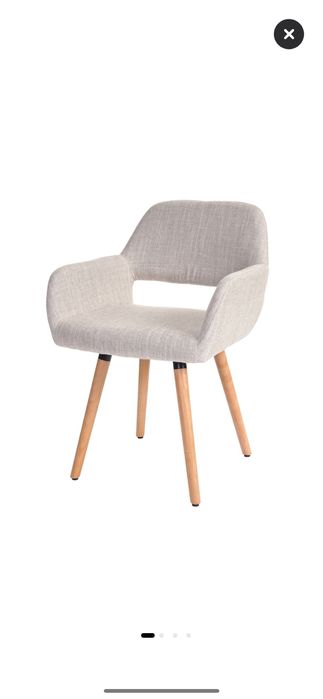 Scaun de sufragerie/bucatarie, textil, bej