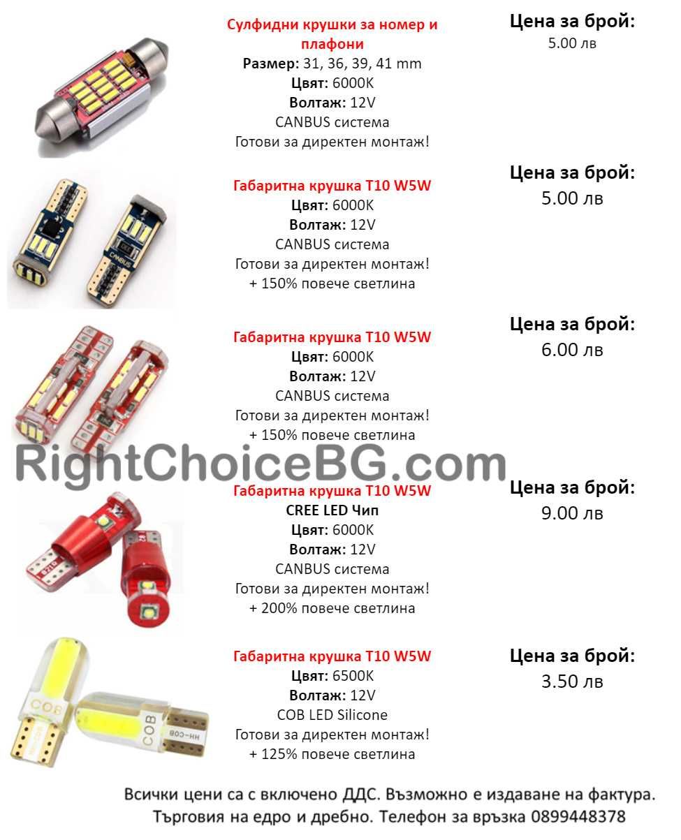 НОВ 80W Висок Клас 360 LED диодни лед крушки H7 H1 H11 H3 HB4 Гаранция