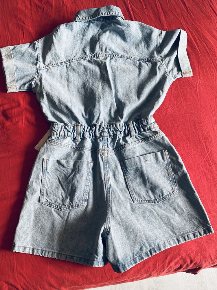 Дамски дънков гащеризон ZARA