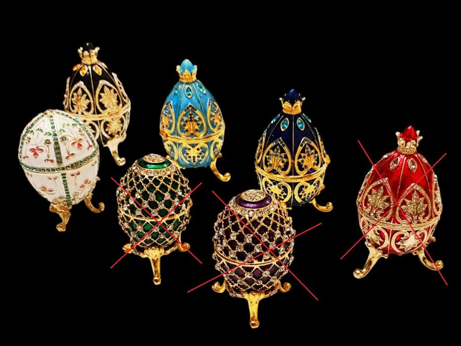 Кутии за бижута - Яйце тип"Фаберже" - различни модели и цвят!