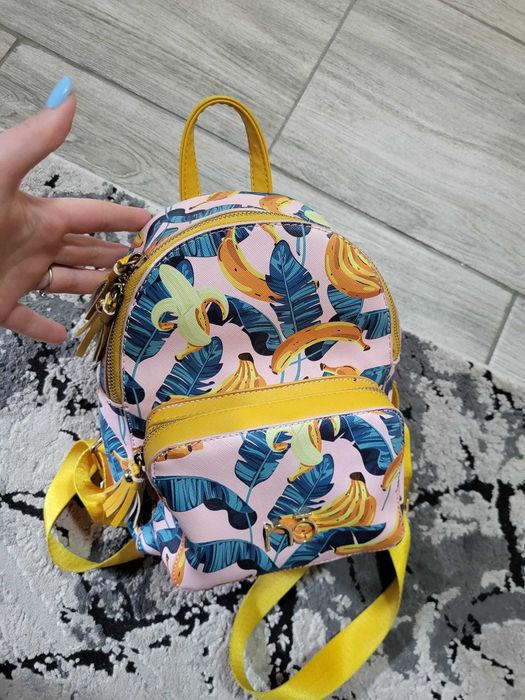 Rucsac de vara cu imprimeu banane