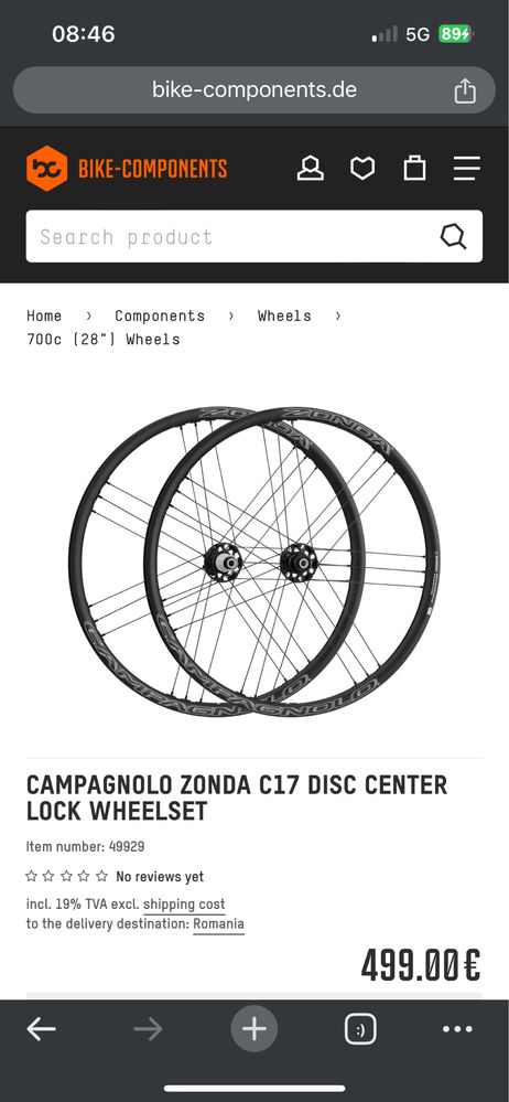 Roti cursiera disc aluminiu campa zonda