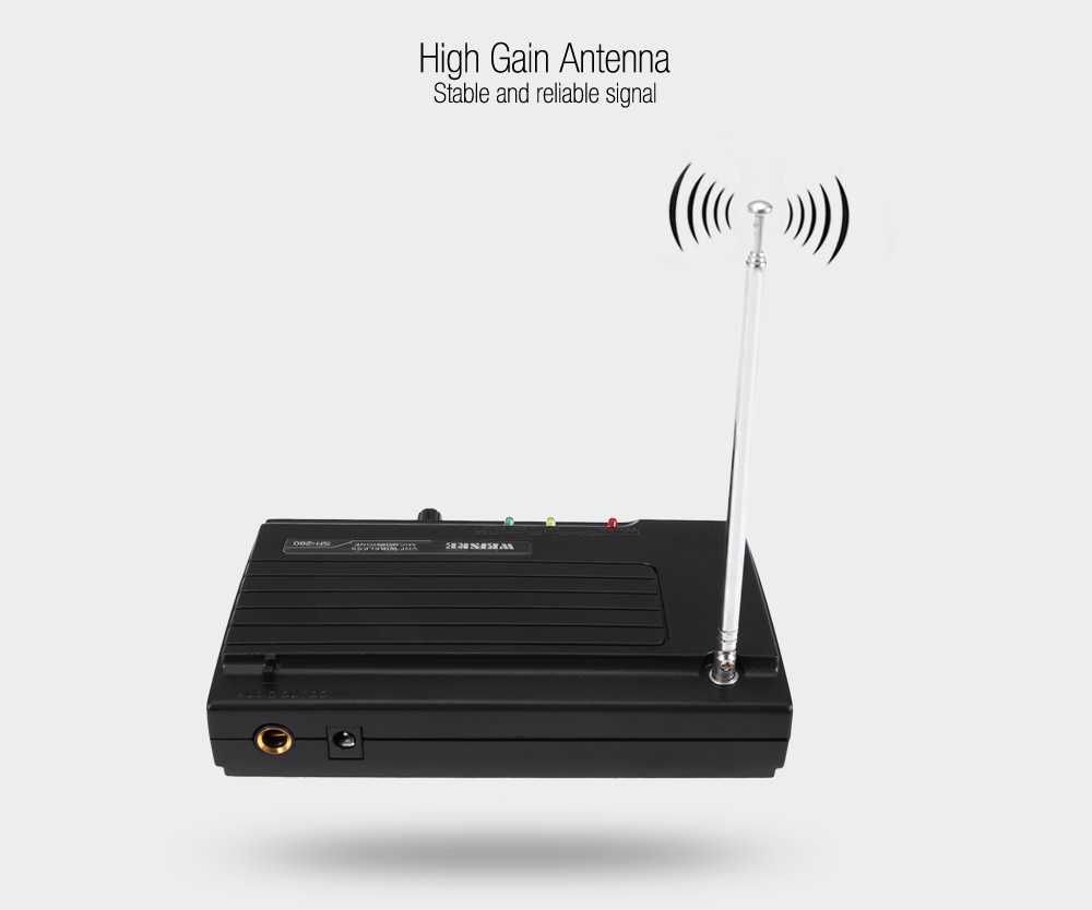 Microfon Wireless cu raza de 45 m acoperire optima si 70 m acoperire