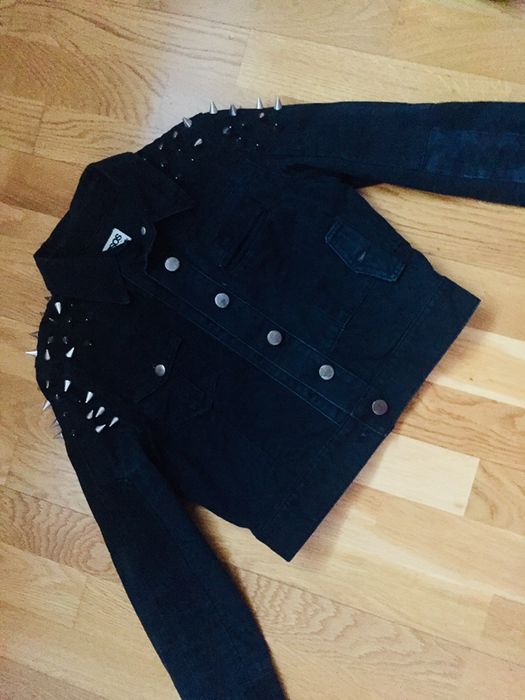 jacheta jeans cu tinte