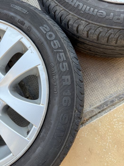 Set 4 jante originale BMW Style 156 + anvelope Continental 205/55 R16