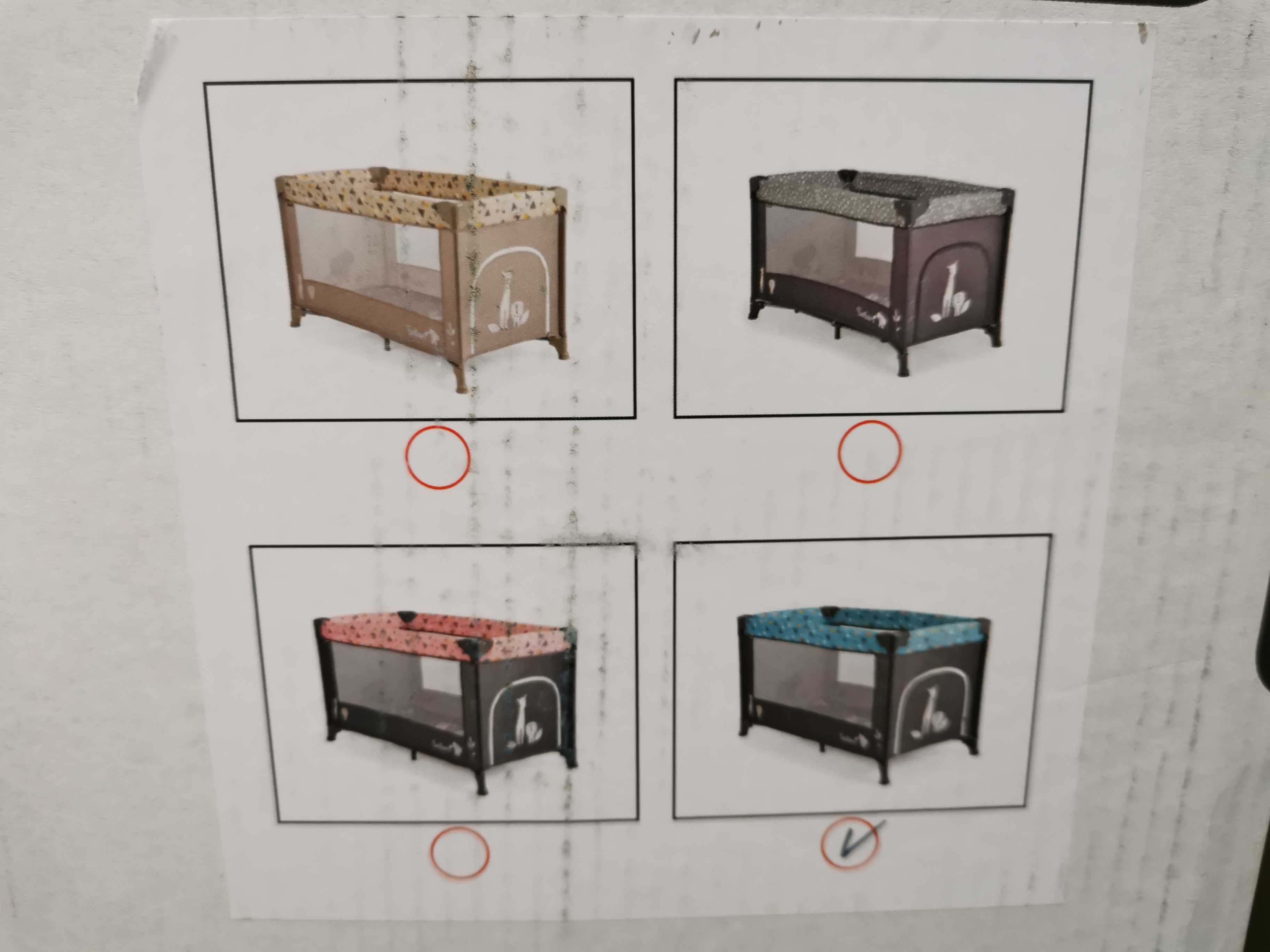 Patut pliabil pentru copii Moni Safari Turquoise