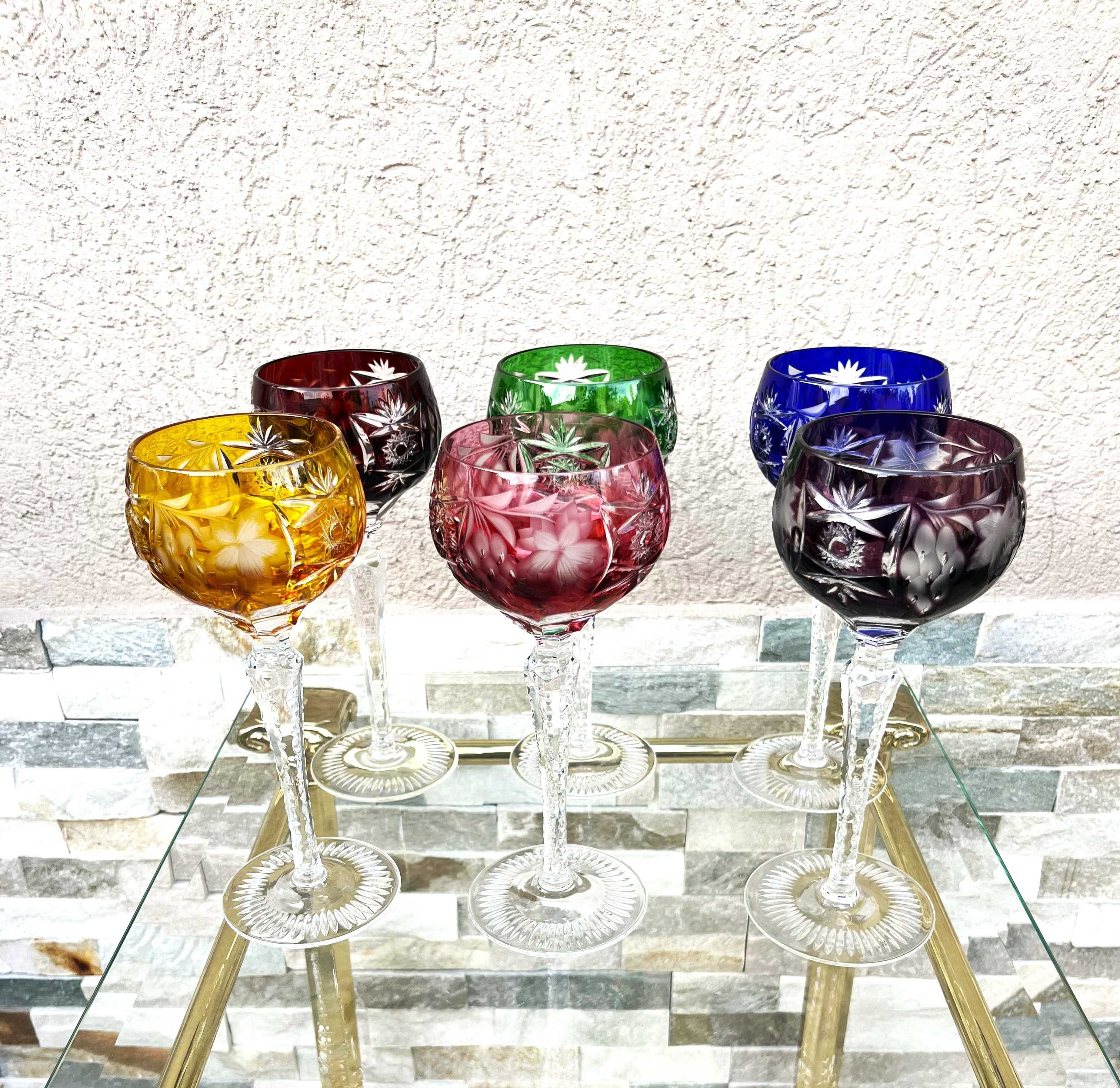 Regal set-6 pahare cristal-Bohemia-gama de lux-Germania