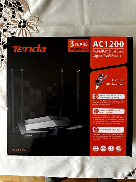 Безжичен рутер Tenda AC10 AC1200