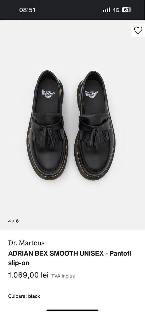 Pantofi dama,loafersi,Dr.Martens Adrian Bex,marime 37
