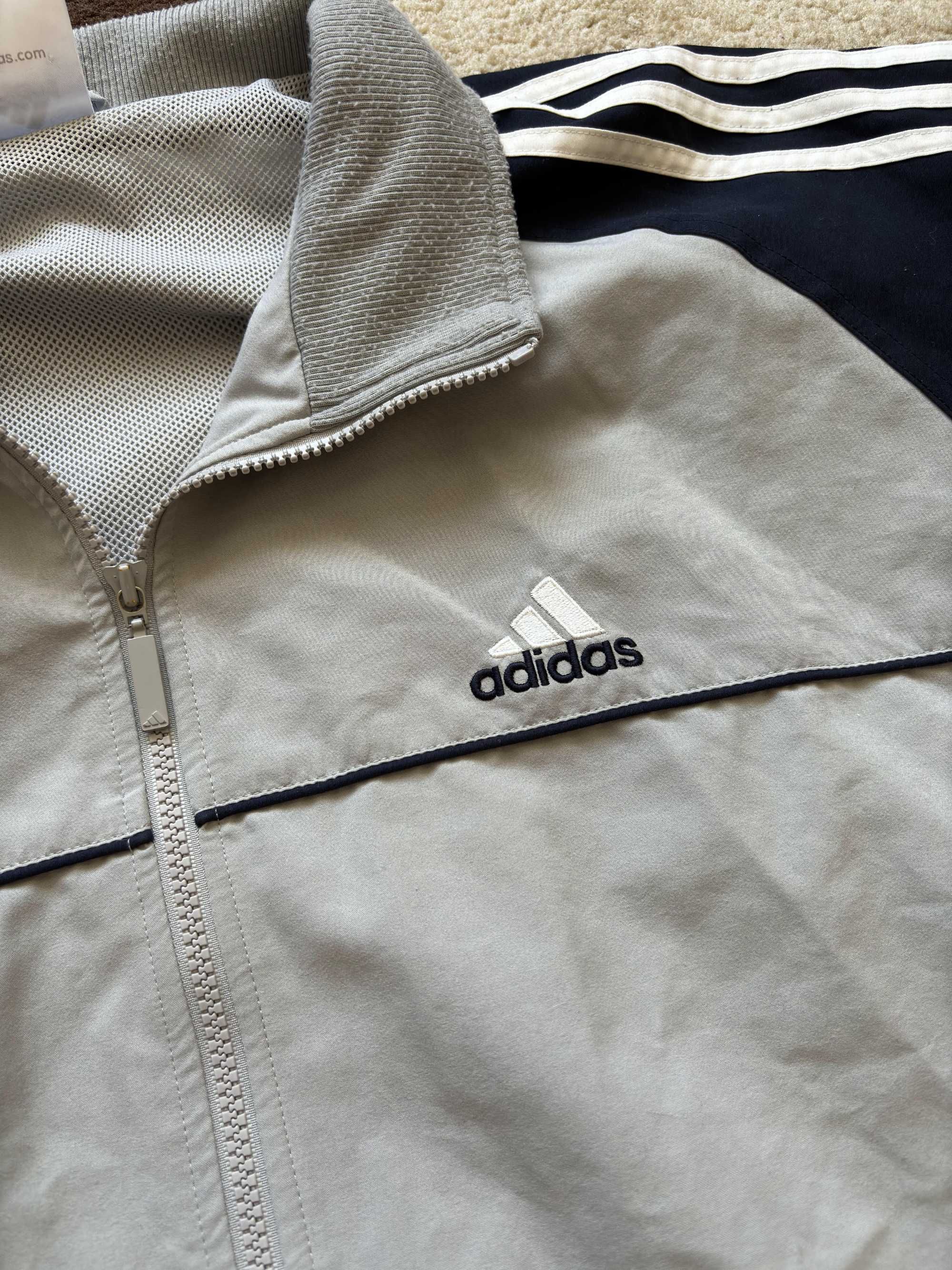 Geaca Vintage Adidas Windbreaker Cool Retro Design Simple 3 Stripes