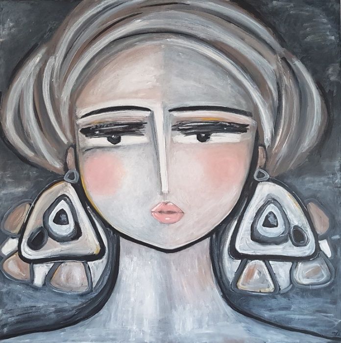 Pictura abstract " greeK girl "