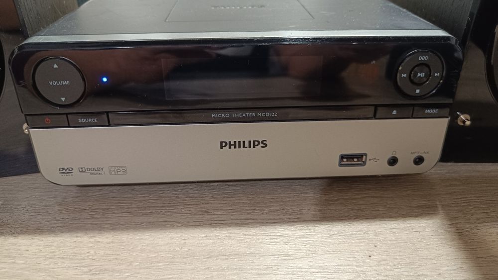 PHILIPS micro theater mcd 122, USB , Mp3, DVD, AUX,  FM ,Mp3-link
