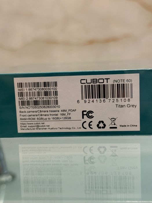 SmartPhone Cubot Note 60 - 128 GB Memorie - 6 + 8 RAM / SIGILAT