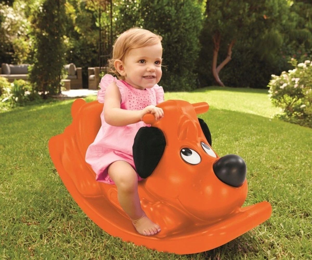 Люлеещо се куче Little Tikes, оранжево и синьо и червено