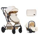 Carucior transformabil KikkaBoo 3 in 1 Kaia Bej