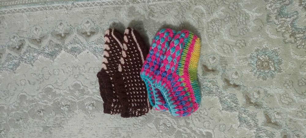 Продам вязаные следики -тапочки