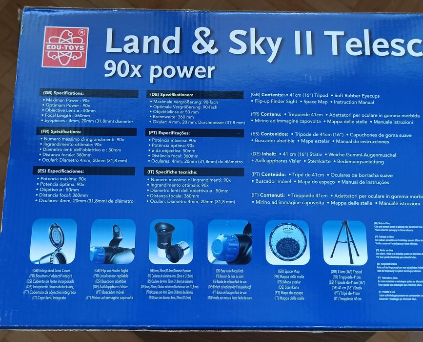 Телескоп с 90-кратно увеличение