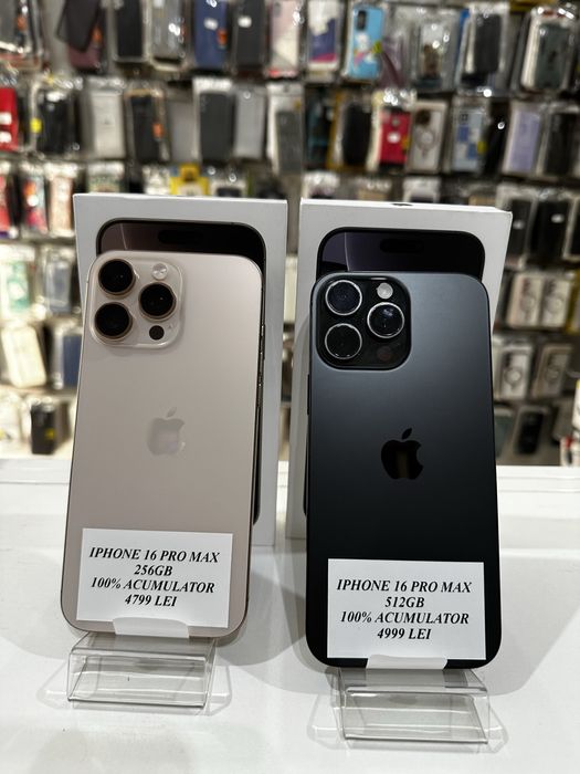iSellStore Vâlcea: iPhone 16 Pro Max 256GB/512GB Desert/Black Titanium