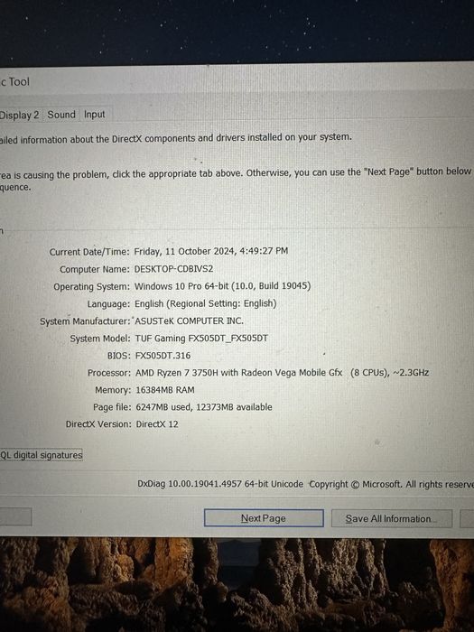 Laptop ASUS Gaming Tuf Ryzen 7