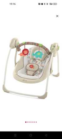 Leagan electric automat bebe portabil BRIGHT STARTS Cozy Kingdom baby