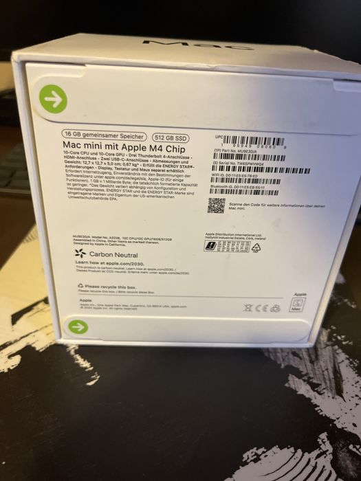 Vând Mac Mini cu chip Apple M4 - 10 core CPU and 10 core GPU