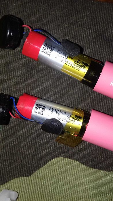 Baterii reincarcabile 3,7V/550mAH de Li-Ion folosite