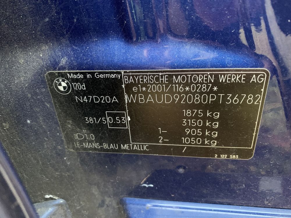 Продаваме на части бмв е87 120д 177кс на части bmw e87 120d 177hp