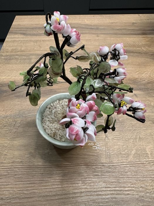 Vand pom/bonsai din sticla de murano (arta, decor, flori,vintage)