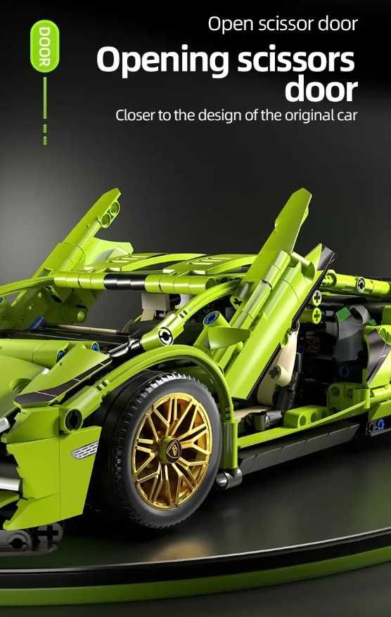 Masina TIP lego Lamborghini Sian Sc: 1:14 1314PCS (36cm)